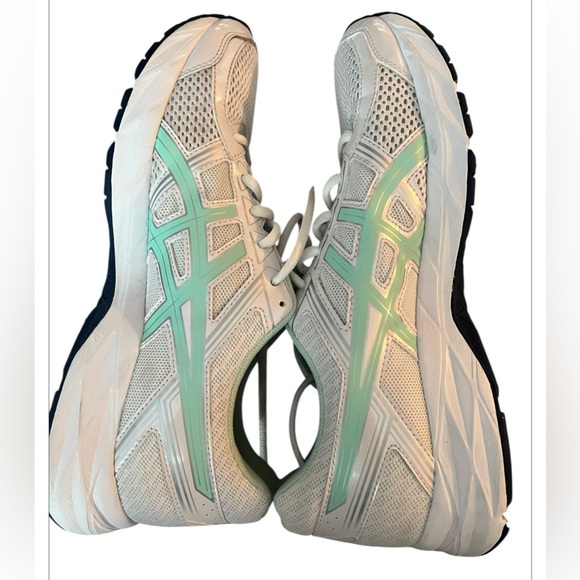 ASICS Gel 1130 women’s 9.5 white & Malachite green running lace up sneakers - Picture 7 of 13